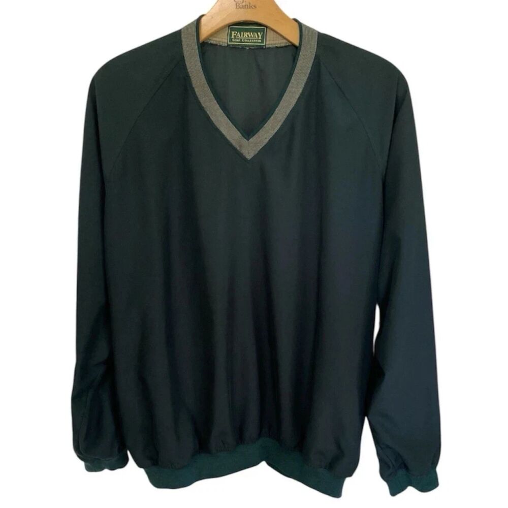 Fairway Golf Collection Men's XL Shirt Long Sleeve V-Neck Polyester Pullover